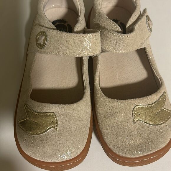 LIVIE & LUCA PIO PIO Leather Gold Mary Jane Sandals Size 11 M / Néw - Picture 5 of 8